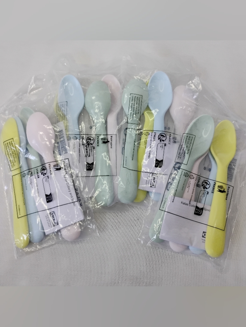 IKEA KALAS Kids Spoons 4 Packs Of 4 Bundle Eating Colorful Tableware Utensils